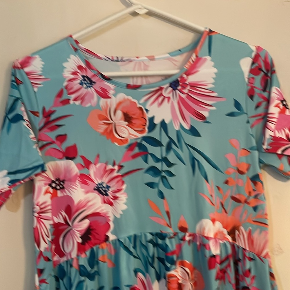 Feminine Colorful Floral Print Women's Dress - Picture 8 of 8